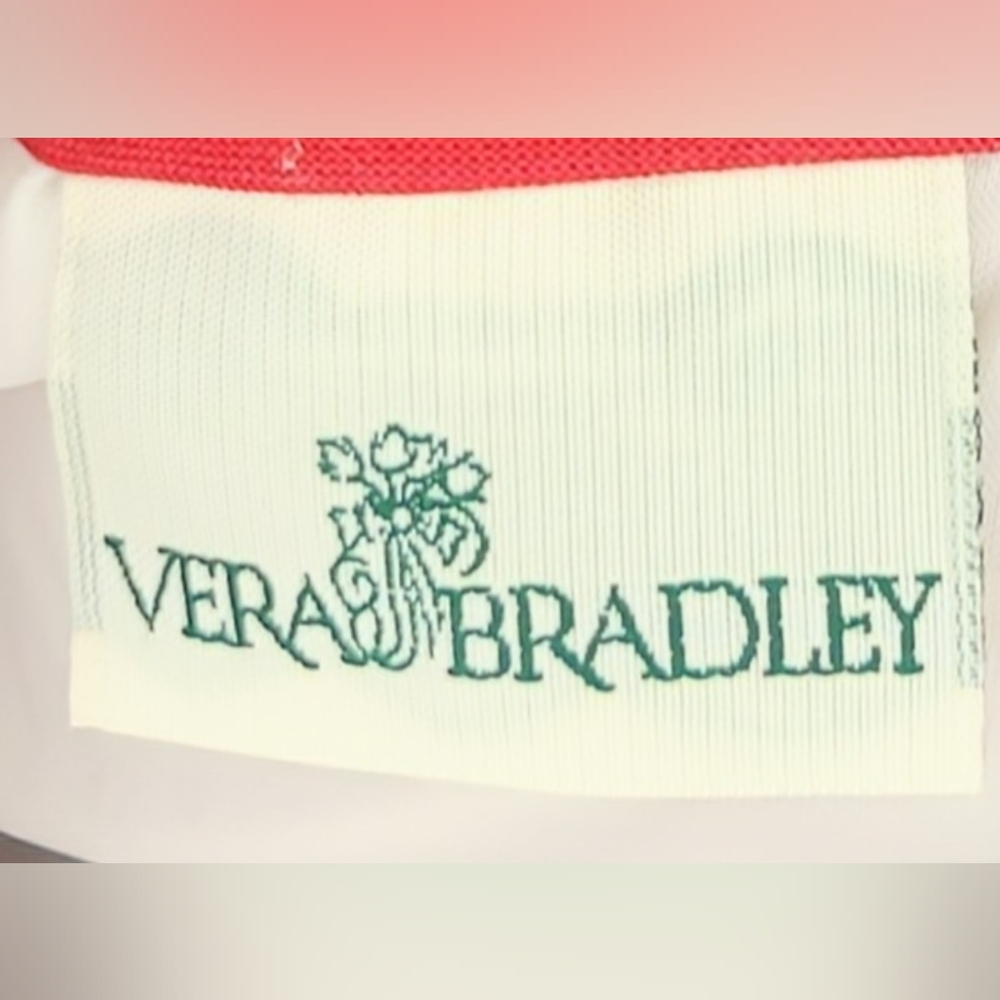 👜 Vera Bradley Red Quilted Floral Crossbody Vintage Style Cotton Shoulder Bag - Picture 6 of 9